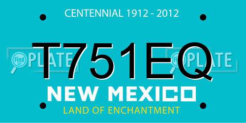 T751EQ New Mexico License Plate