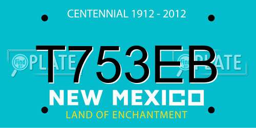 T753EB New Mexico License Plate
