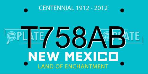T758AB New Mexico License Plate
