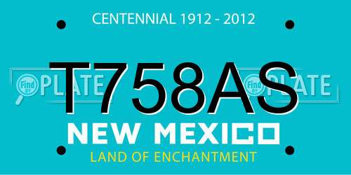 T758AS New Mexico License Plate