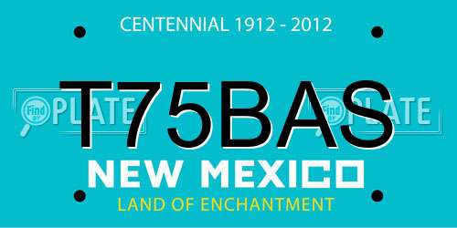 T75BAS New Mexico License Plate