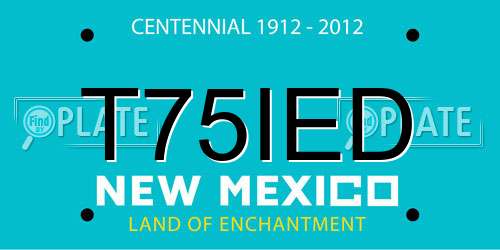 T75IED New Mexico License Plate