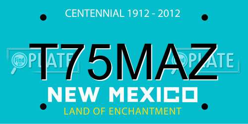 T75MAZ New Mexico License Plate