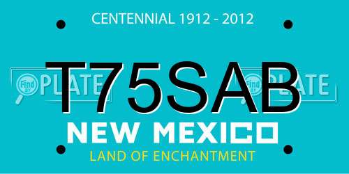 T75SAB New Mexico License Plate