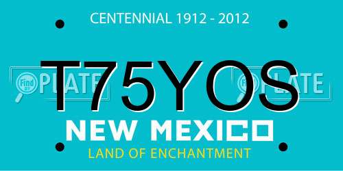 T75YOS New Mexico License Plate