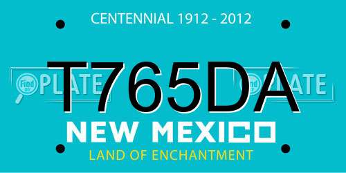 T765DA New Mexico License Plate