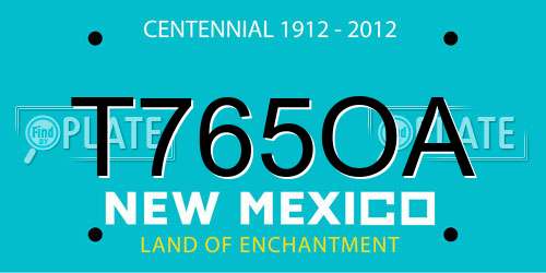 T765OA New Mexico License Plate