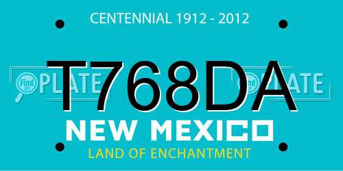 T768DA New Mexico License Plate