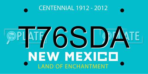 T76SDA New Mexico License Plate