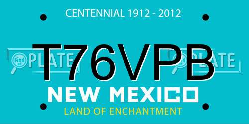 T76VPB New Mexico License Plate