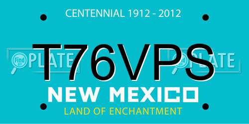 T76VPS New Mexico License Plate