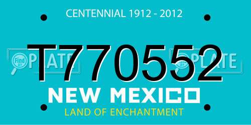T770552 New Mexico License Plate