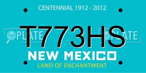 T773HS New Mexico License Plate