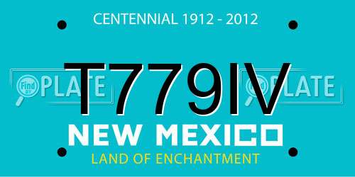 T779IV New Mexico License Plate