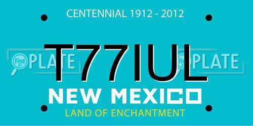 T77IUL New Mexico License Plate