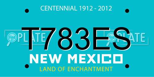 T783ES New Mexico License Plate