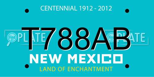 T788AB New Mexico License Plate