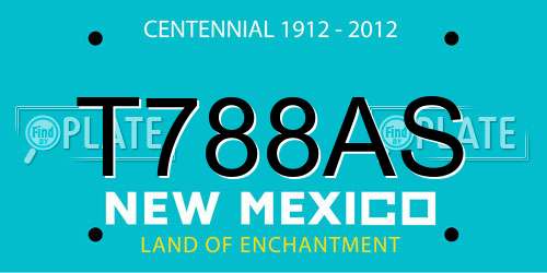 T788AS New Mexico License Plate