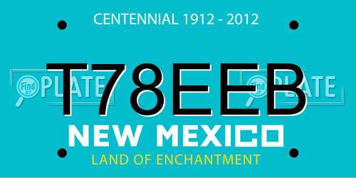 T78EEB New Mexico License Plate