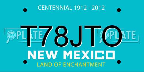 T78JTO New Mexico License Plate