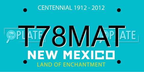 T78MAT New Mexico License Plate