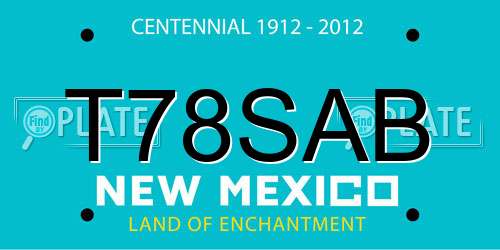 T78SAB New Mexico License Plate