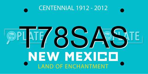 T78SAS New Mexico License Plate