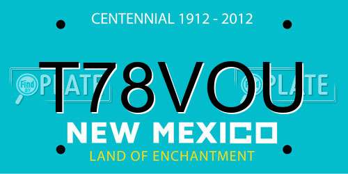 T78VOU New Mexico License Plate