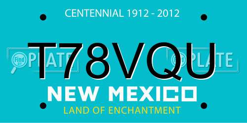 T78VQU New Mexico License Plate