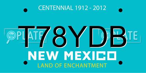 T78YDB New Mexico License Plate