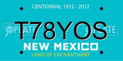 T78YOS New Mexico License Plate