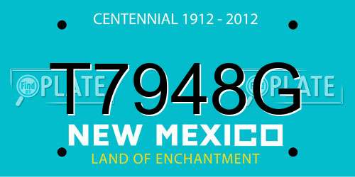 T7948G New Mexico License Plate