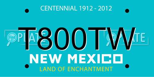 T800TW New Mexico License Plate