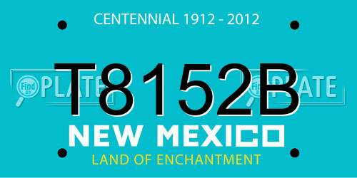 T8152B New Mexico License Plate