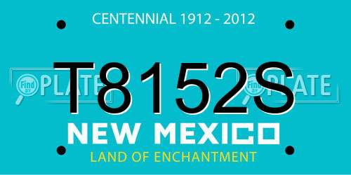 T8152S New Mexico License Plate