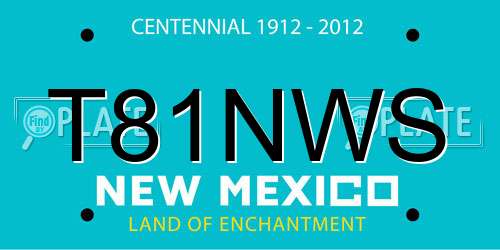 T81NWS New Mexico License Plate