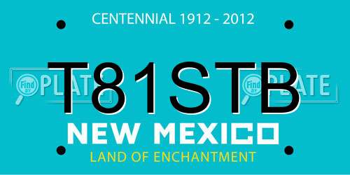 T81STB New Mexico License Plate