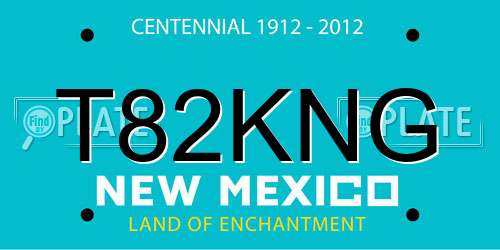 T82KNG New Mexico License Plate