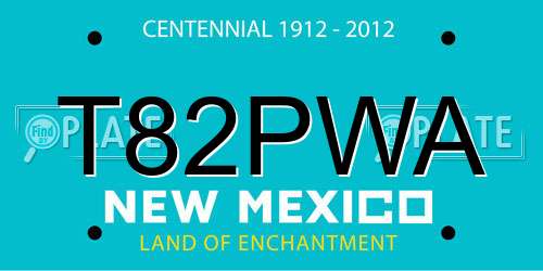 T82PWA New Mexico License Plate