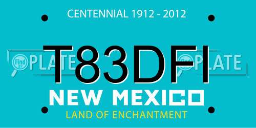 T83DFI New Mexico License Plate