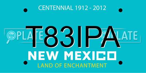 T83IPA New Mexico License Plate