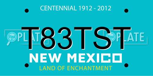 T83TST New Mexico License Plate