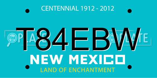T84EBW New Mexico License Plate