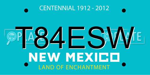 T84ESW New Mexico License Plate
