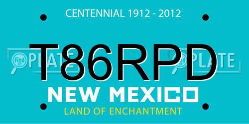 T86RPD New Mexico License Plate