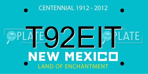 T92EIT New Mexico License Plate