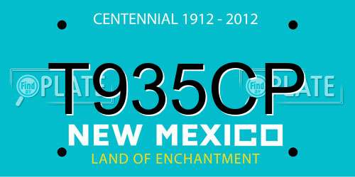 T935CP New Mexico License Plate