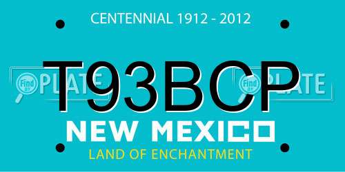 T93BCP New Mexico License Plate