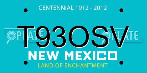 T93OSV New Mexico License Plate