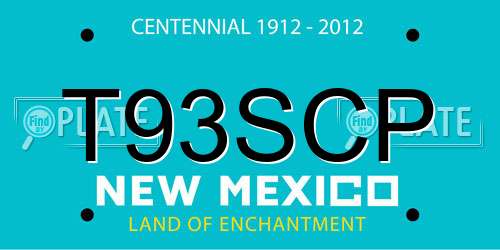 T93SCP New Mexico License Plate